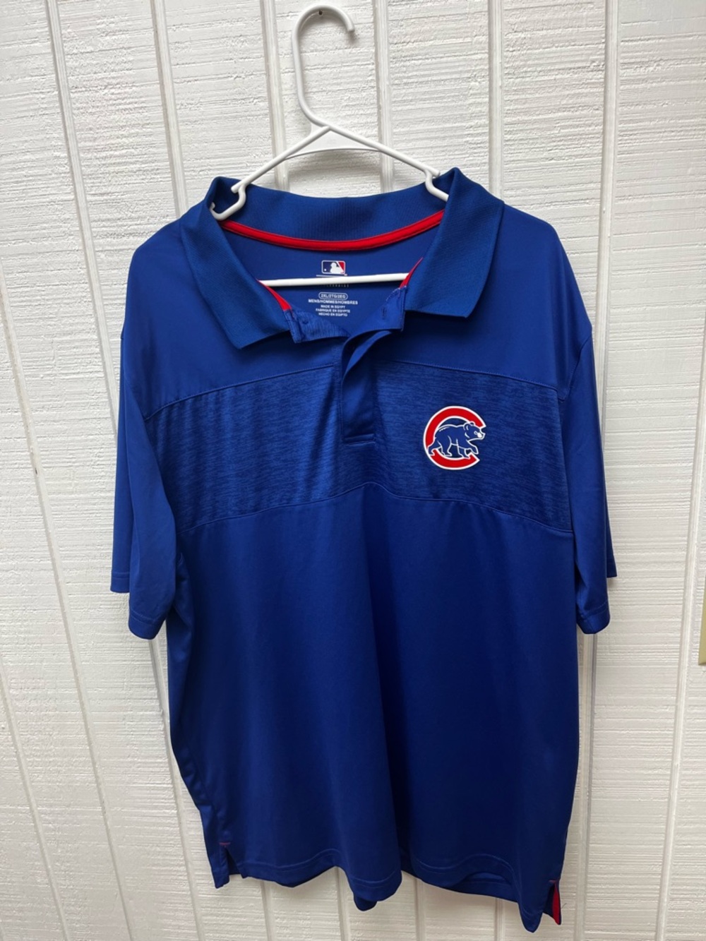 MLB Chicago Cubs Men’s XXL Polo Blue SS Golf Shirt Casual Sportswear Baseball